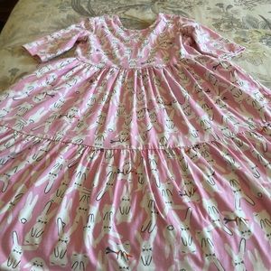 Girls Hanna Andersson Bunny Dress Size 150 (12)